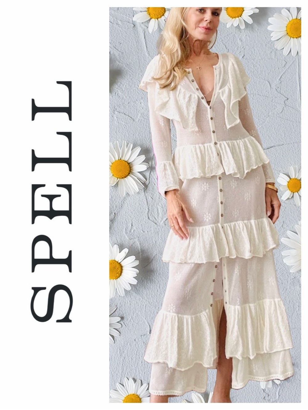 Spell Satine Knit Gown  Organic Cotton Small NWOT - Picture 13 of 13